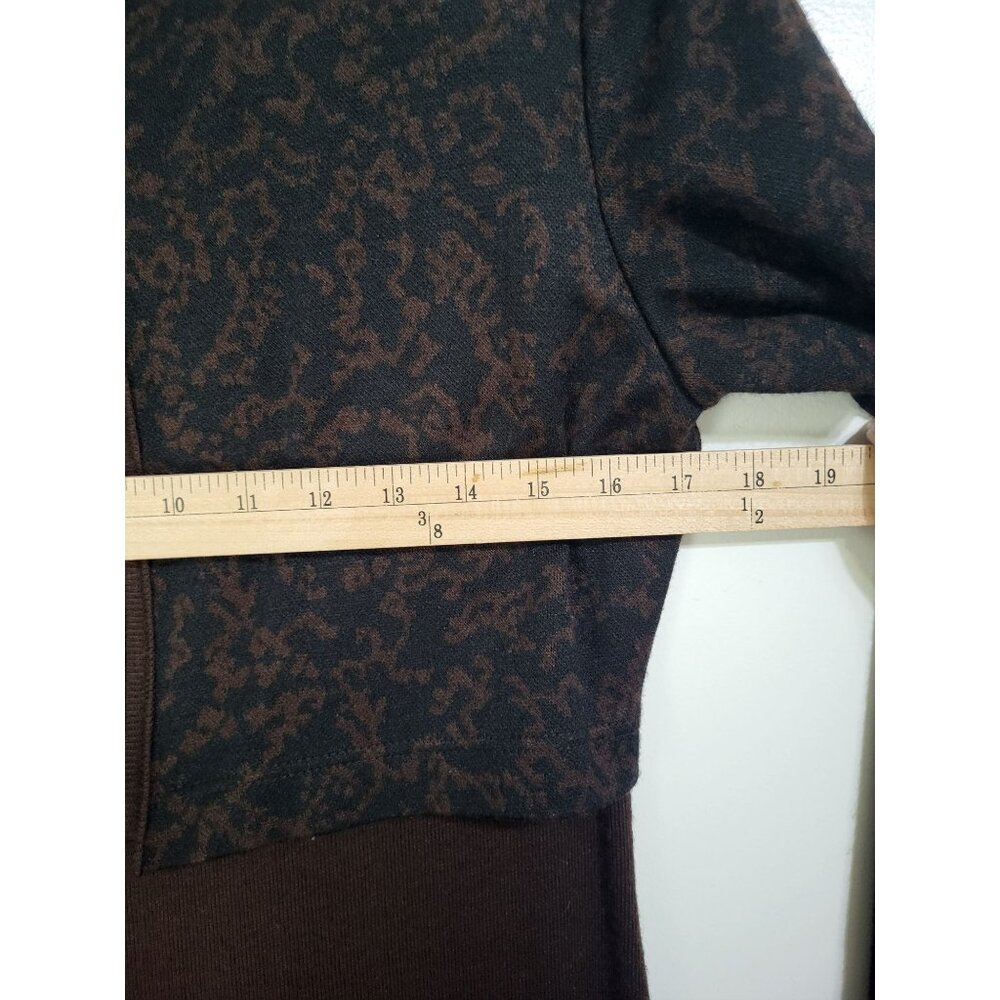 VTG MHM Melissa Harper Mock Sweater Dress Long Grunge Skater 90s Brown Black - Picture 9 of 11